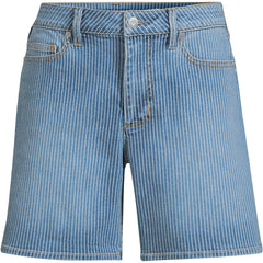 Women's Plus Size Soft Denim Mid Rise 7" Jean Shorts