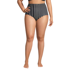 Women's Plus Size Ruched High Waisted Full Coverage Bikini Bottoms