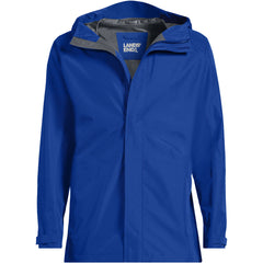 Men's Big Waterproof Hooded Packable Rain Jacket