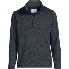 Men's Big Sweater Fleece Snap Neck Pullover Jacket