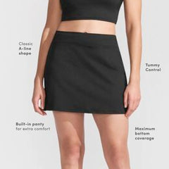 Women's Petite Tummy Control Swim Skirt