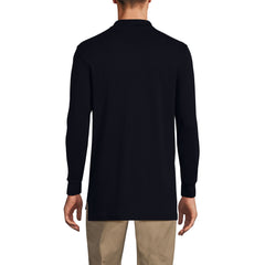 School Uniform Men's Long Sleeve Interlock Polo Shirt