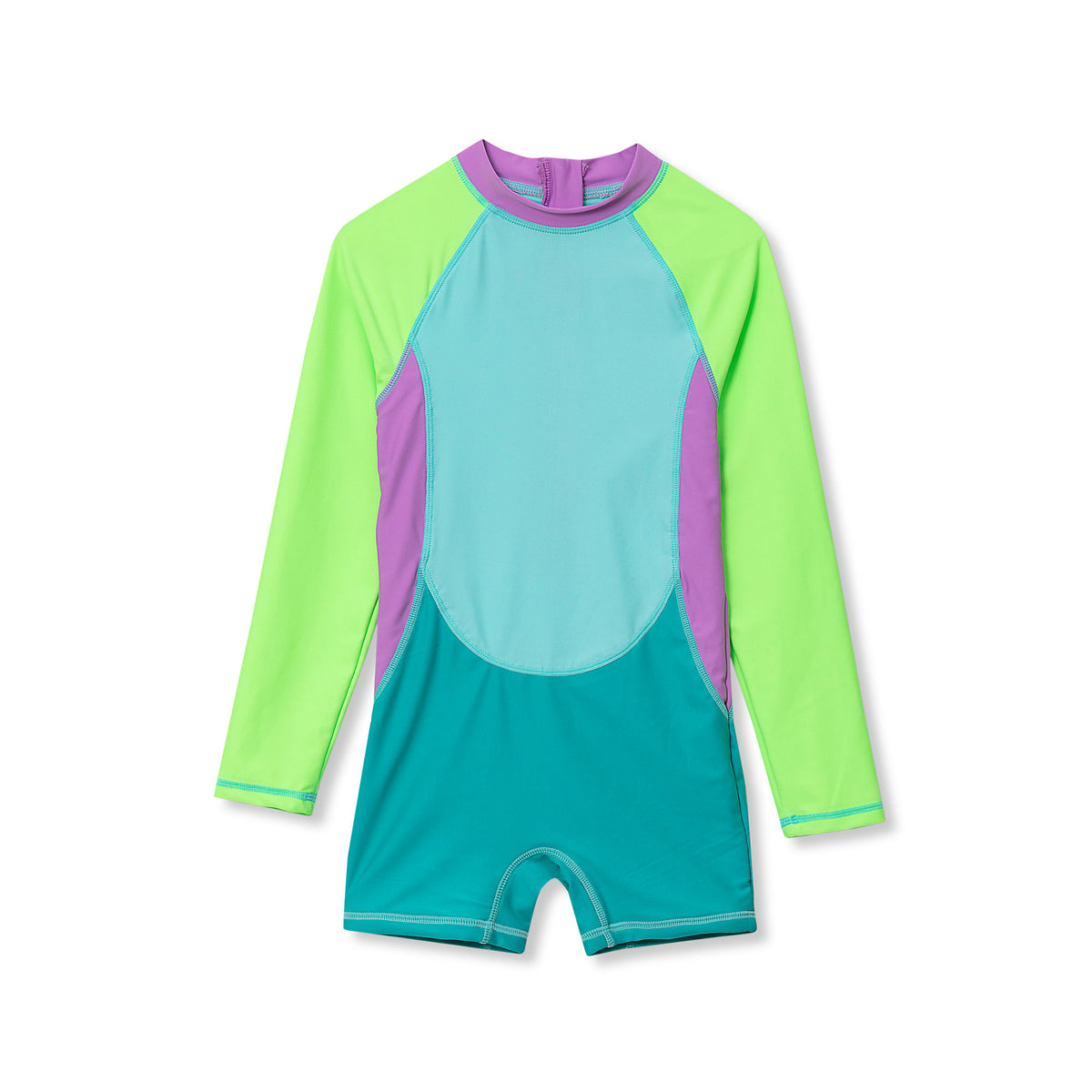 Girls Chlorine Resistant Long Sleeve Surf Bodysuit