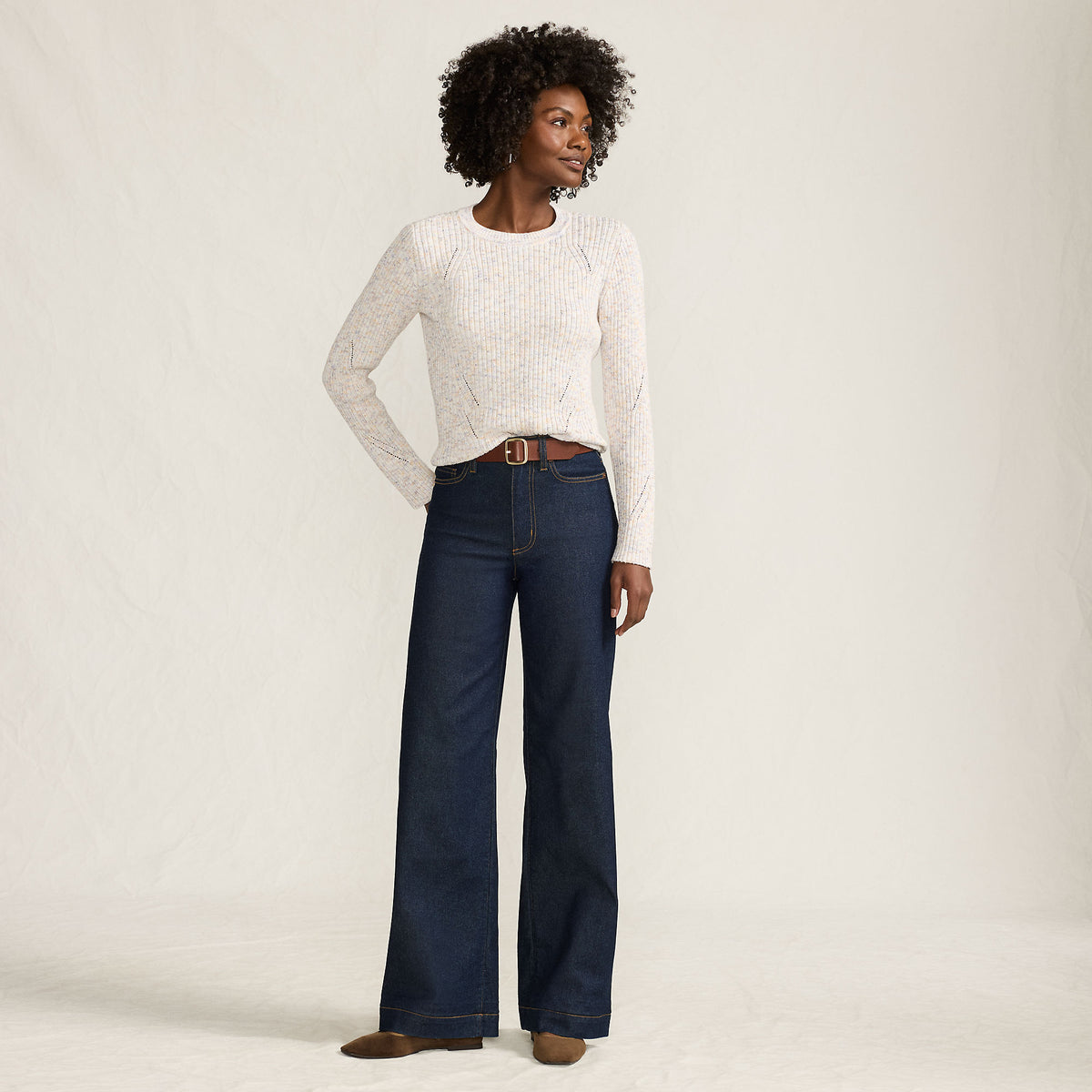 Tall High Rise Wide Leg Denim Jeans