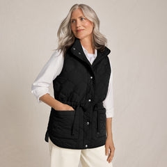 Women's Reversible Quilted Sherpa Fleece Vest
