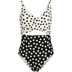 Women's Long Wrap Monokini High Leg One Piece Swimsuit