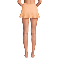 Women's Pique Ruffle Hem Mini Swim Skirt