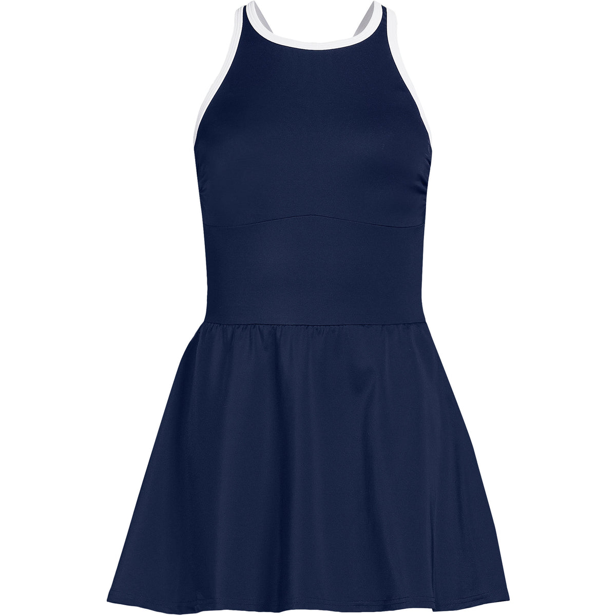 Women's Plus Size Tugless High Neck Swim Dress Swimsuit