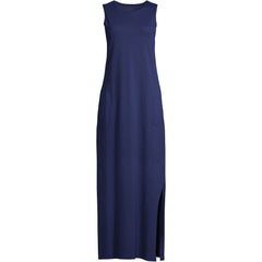 Women's Long Cotton Jersey Sleeveless Swim Cover-up Maxi Dress