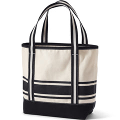 Medium Print 5 Pocket Open Top Canvas Tote Bag