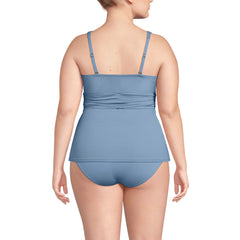 Women's Plus Size V-Neck Plunge X Back Tankini Top