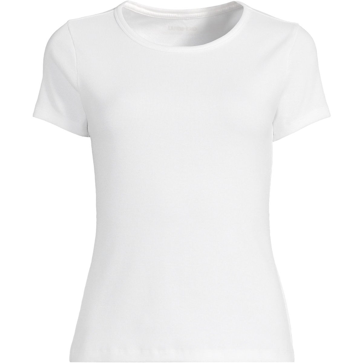 Women's Short Sleeve Crew Neck Micro Rib Mini Tee