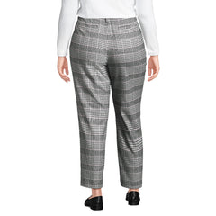 Women's Plus Size High Rise Brushed Flannel Tapered Ankle Pants