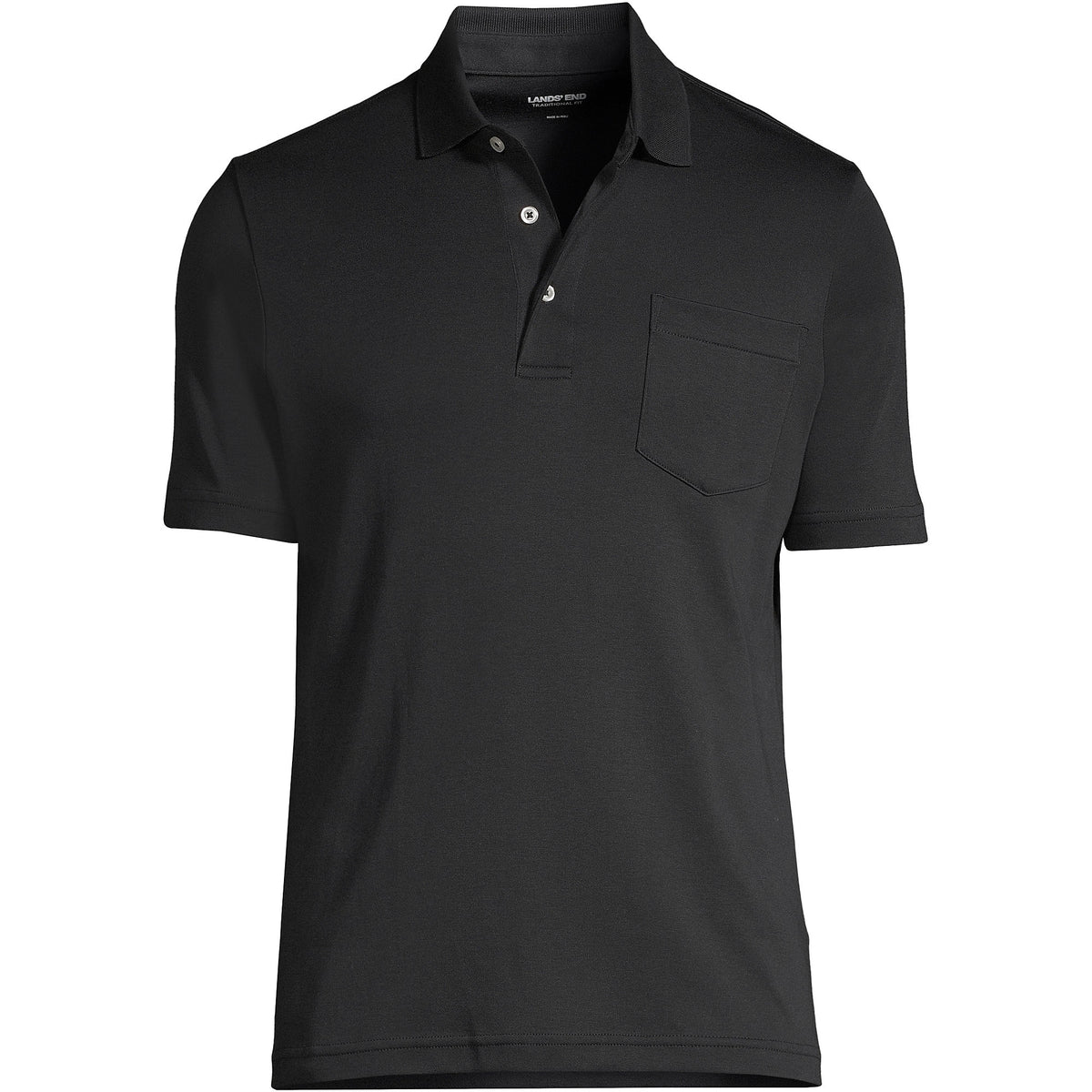 Men's Tall Short Sleeve Cotton Supima Polo Shirt with Pocket
