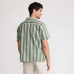 Men's Short Sleeve Linen Hawaiian Camp Collar Shirt