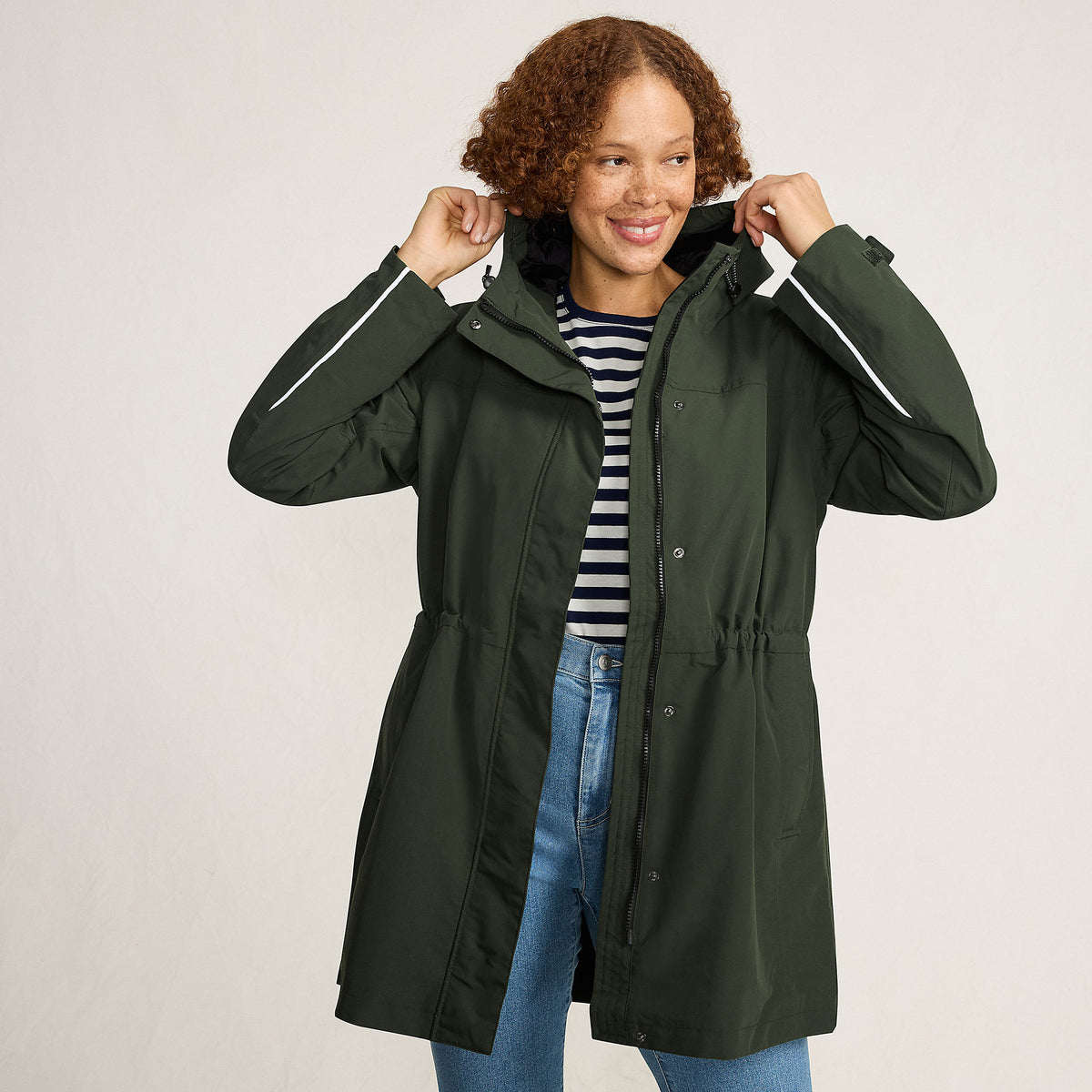 Women's Plus Size Squall Hooded Waterproof Raincoat