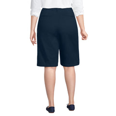 Women's Plus Size Chino Fixed Waistband 12" Shorts