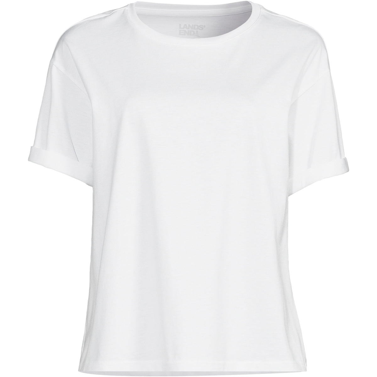 Women's Plus Size Oversized Supima Short Sleeve Crew Neck T-Shirt