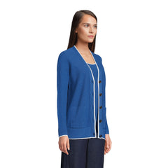 Women's Fine Gauge Cotton Cardigan and Tank Sweater Set