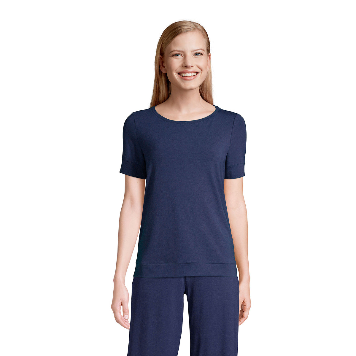 Women's Lounge Short Sleeve Crewneck Pajama T-shirt