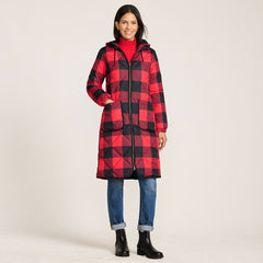 Women's Print FeatherFree Insulated Diamond Quilted Maxi Coat