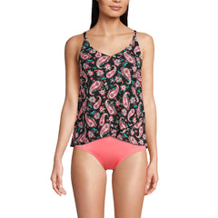 Women's DDD-Cup Chlorine Resistant Tulip Hem Tankini Swimsuit Top