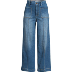 Women's Recover Denim High Rise Patch Pocket Extra Wide Leg Crop Jeans
