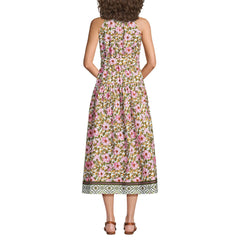 Women's Petite Poplin Halter Midi Dress