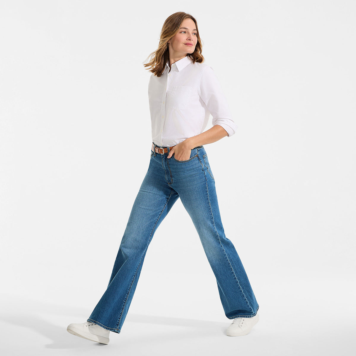 Women's Soft Denim High Rise Classic Flare Jeans
