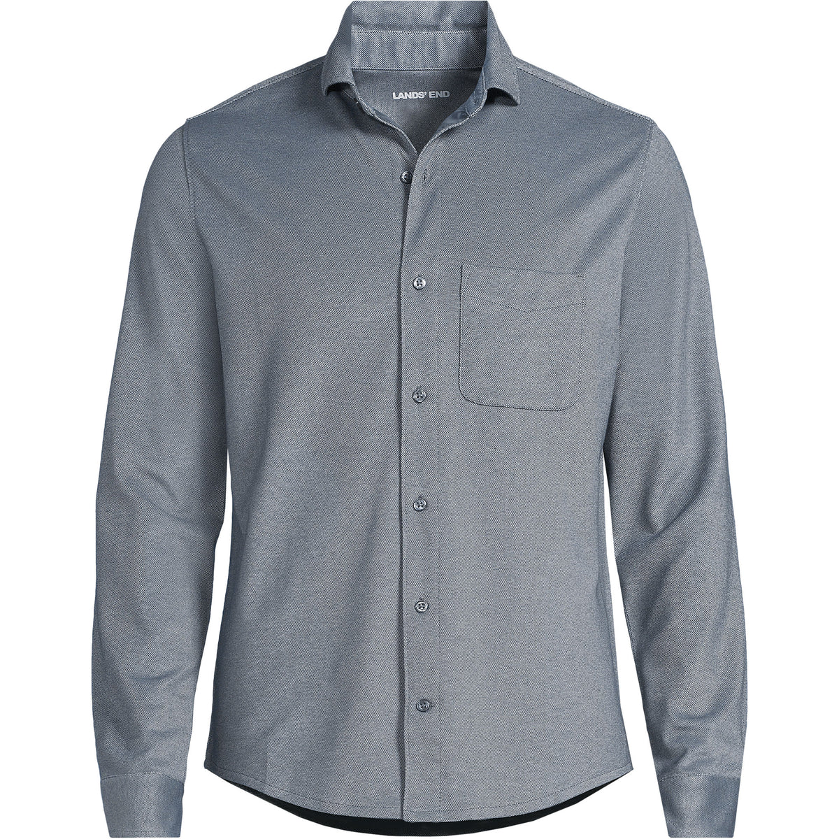 Men's Tall Long Sleeve Knit Travel Kit Oxford Shirt