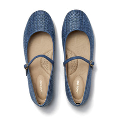 Women's Classic Raffia Mary Jane Flats