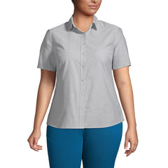 Women's Plus Size Short Sleeve Oxford Shirt