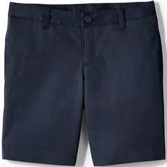 School Uniform Girls Slim Plain Front Blend Chino Shorts