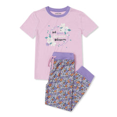 Kids Short Sleeve Top and Jogger Bottom Pajama Set