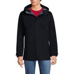 Men's Tall Waterproof Hooded Packable Rain Jacket
