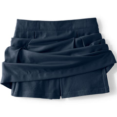 Girls Solid Pleated Skort Top of Knee