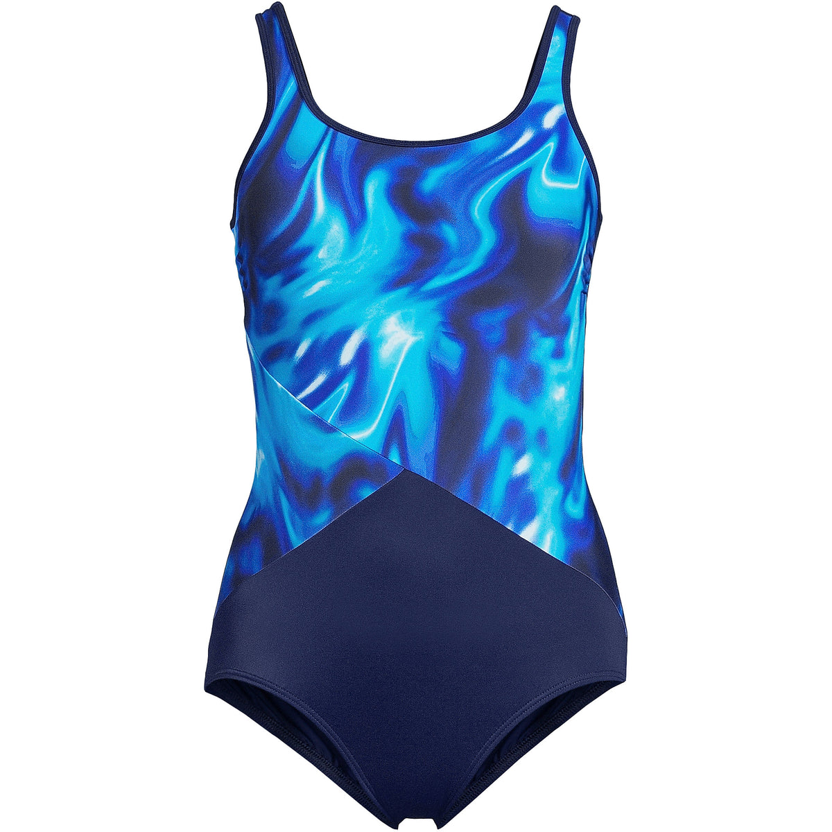 Women's Long Chlorine Resistant Soft Cup Tugless Sporty One Piece Swimsuit