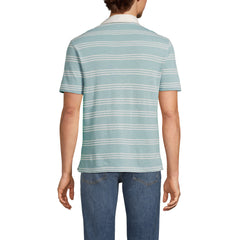 Men's Short Sleeve Cotton Linen Rugby Polo