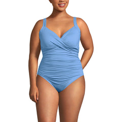 Women's Plus Size Sweetheart Underwire Wrap One Piece Swimsuit
