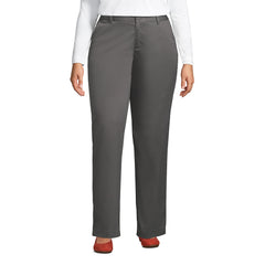 Women's Plus Plain Front Blend Chino Pants