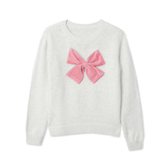 Girls Meet and Greet Bow Knit Sweater