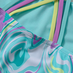 Girls Chlorine Resistant Strappy X-Back Tankini Top