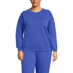 Women's Plus Size Relaxed Serious Sweats Long Sleeve Crewneck Sweatshirt