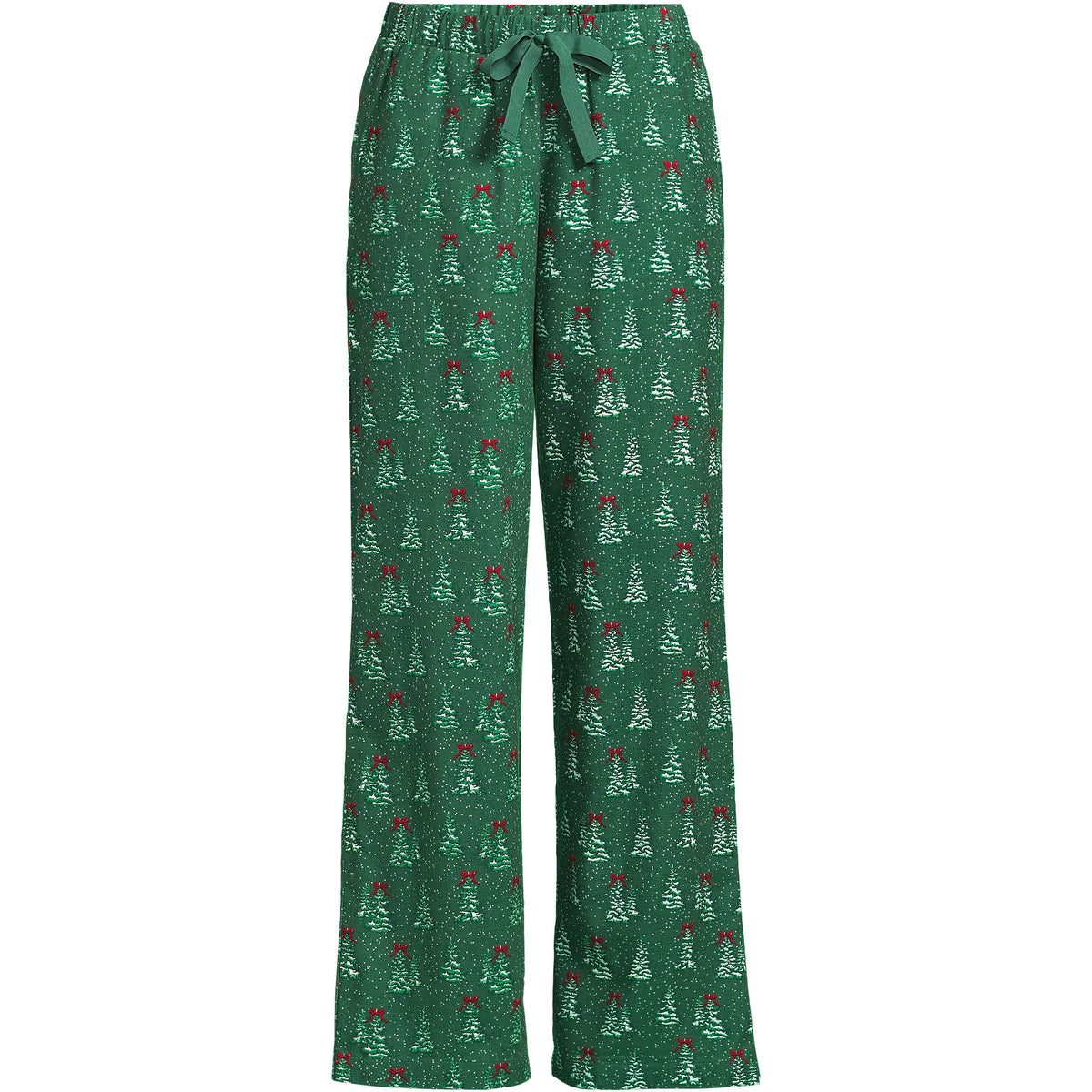 Women's Petite Flannel Wide Leg Sleep Pants