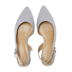 Women's Satin Slingback Low Heels