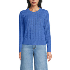 Women's Tall Drifter Classic Cable Crew Neck Sweater