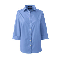 Women's Petite 3/4 Sleeve Broadcloth Shirt