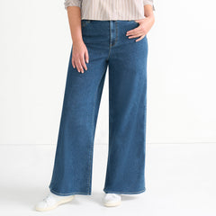 Women's Plus Size Recover Denim High Rise Extra Wide Leg Jeans