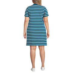 Women's Plus Size Cotton Jersey Crew Neck T Shirt Dress