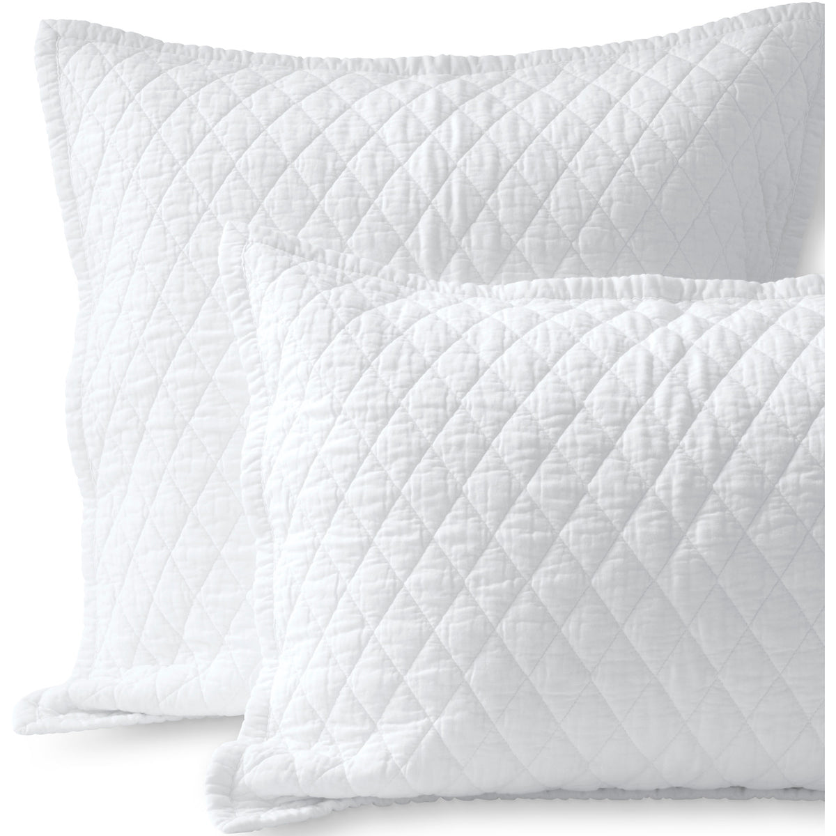 Solid Diamond Double Voile Pillow Sham